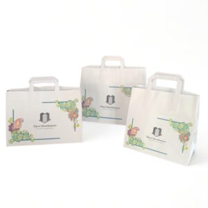 Shoppers con manico piatto bianche