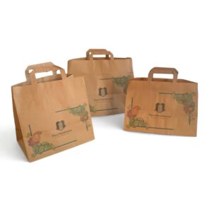 Shoppers con manico piatto avana